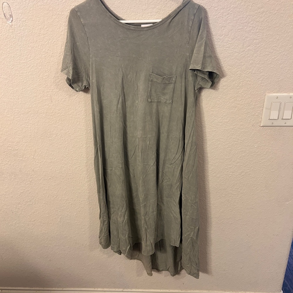 LuLaRoe Olive Green Mini Dress